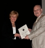 Jennifer Ellis takes the certificates for Swansea.